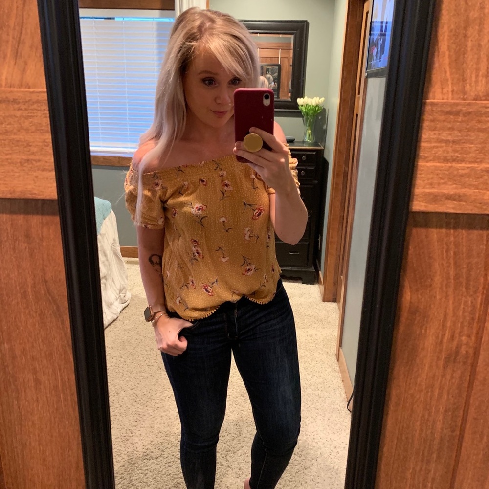 Yellow floral top